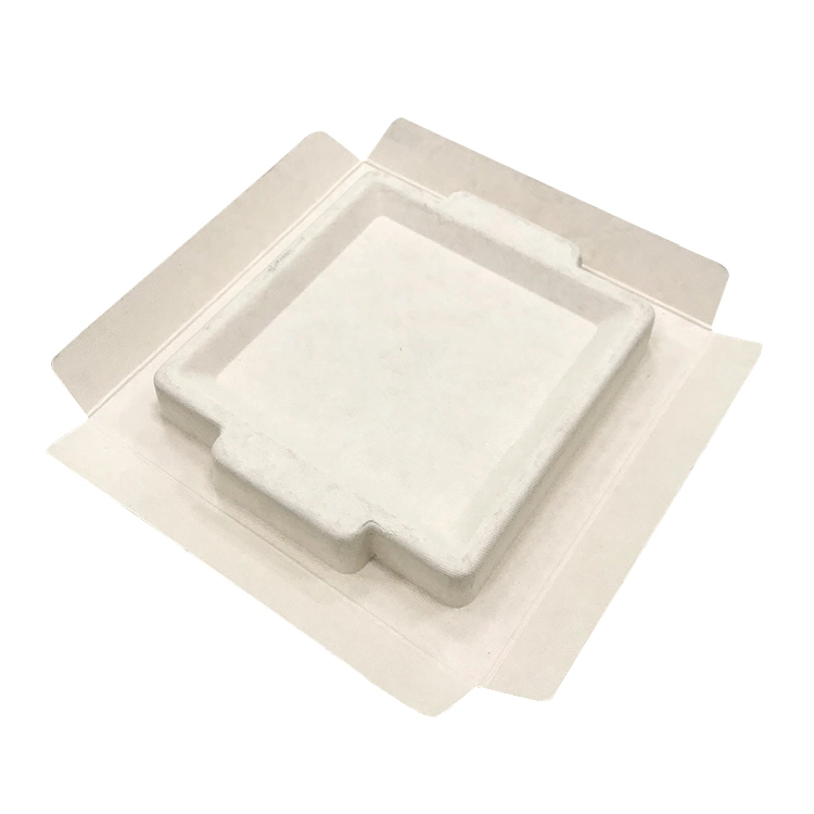Custom Bamboo Fiber Wet Press Molded Paper Pulp Inner Packaging Tray