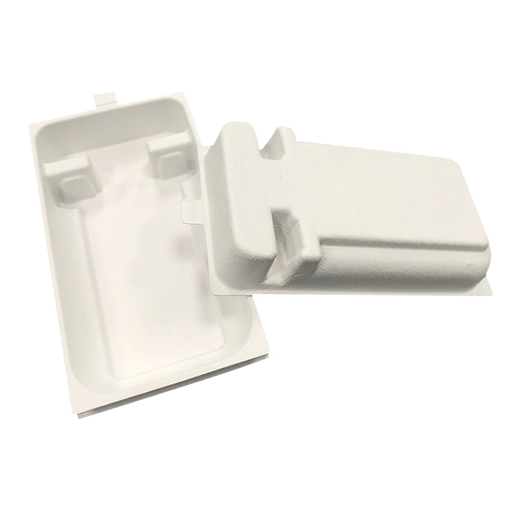 Manufacture White Razor Wet Press Molded Pulp Insert Biodegradable Packaging Tray