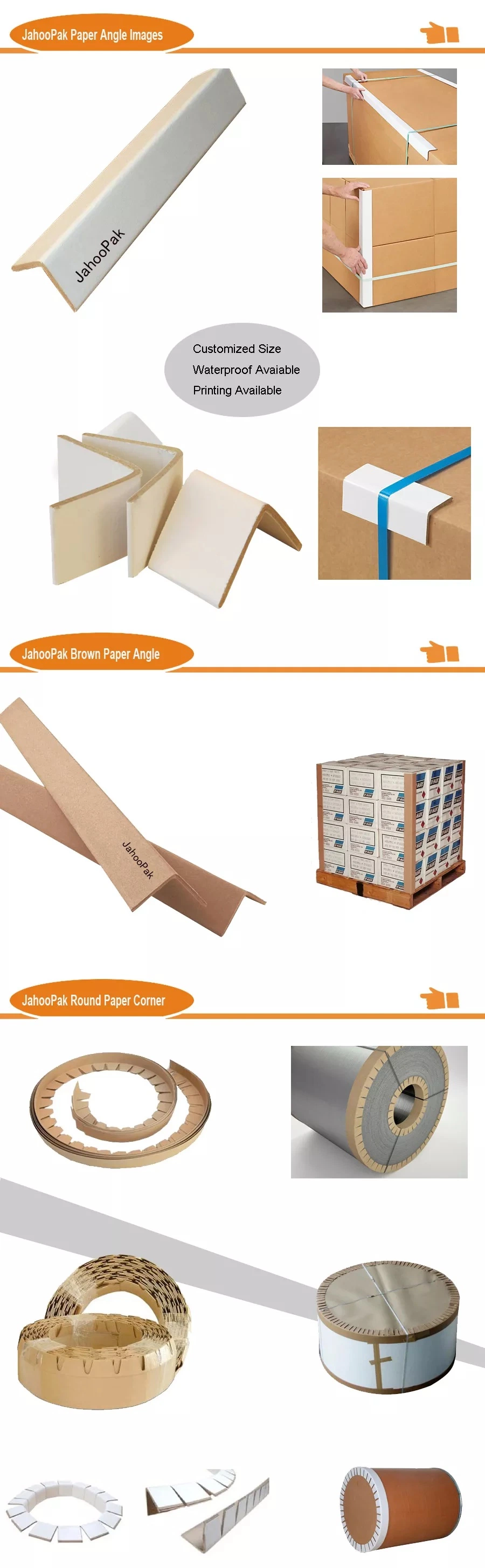 V Shape Hard Paper Pallet Edge Protectors Packing Material Carton Cardboard Corner Protector
