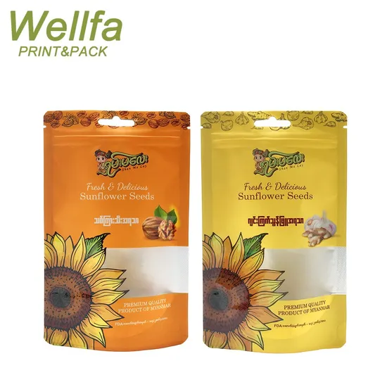 Customized Stand up Top Zipper Dried Fruit Food Package Pouch Peanut Walnut Bag Pine Peanuts Mixed Cashew Nuts Packaging 