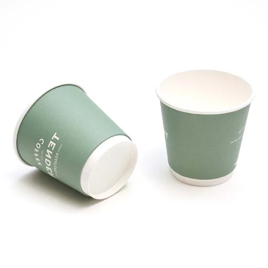 Customized Disposable Coffee Cup Thick Double Walled Paper Coffee Cups Bubble Boba Tea Cups 