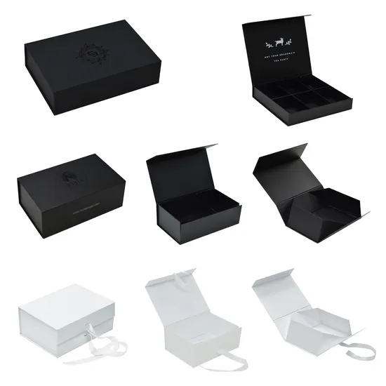 Custom Logo Luxury Paper Cardboard Magnetic Folding Gift Box Packaging Package Boxes 