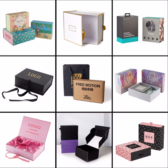 Custom Printed Rigid Cardboard Foldable Luxury Packing Recyclable Craft Gift Paper Box