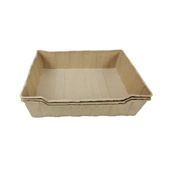Black Wet Press Packaging Tray with Biodegradable Pulp Inner Liner 