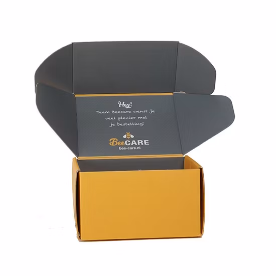 Custom Logo Flat Folding Recyclable Corrugated Kraft Paper Cardboard Boxes