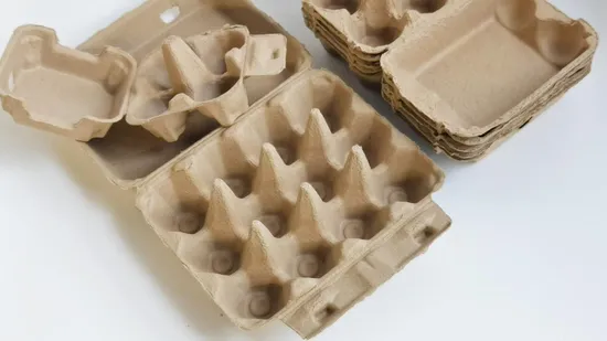 Manufacturer Wholesale Egg Pulp Egg Carton Paper Tray 4 6 8 12 Cells Egg Cardboard Holder Tray 
