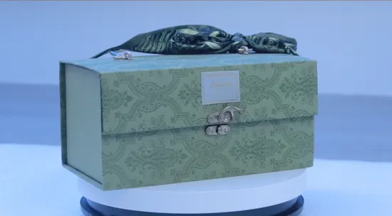 ODM OEM Custom China Wholesale Luxury Green Printed Customized Rigid Folding Foldable Cardboard Packing Paper Packaging Gift Box with Magnetic 