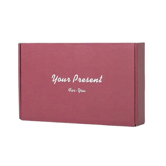 Custom Logo Multiple Usage Pink Paper Cardboard Corrugated Mailer Shipping Boxes Packaging 