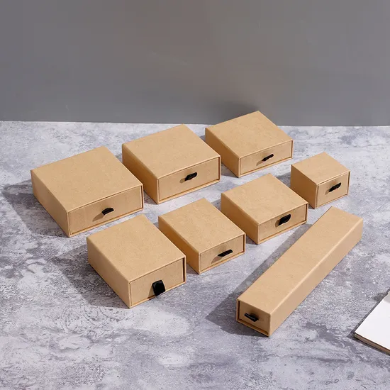 High Quality Handle Lining Velvet Unique Cardboard Slide Drawer Wedding Ring Pink Set Packaging Paper Necklace Earring Bracelet Ring Watch Jewelry Gift Box 