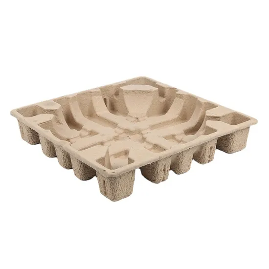 Biodegradable Yellow Pulp Dry Press Customized Paper Tray 